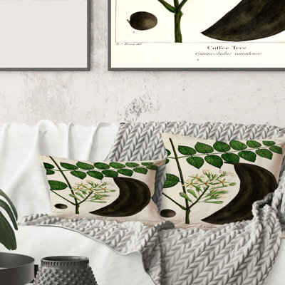 Vieille plante rétro Vintage - coussin traditionnel imprimé