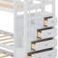 Lit superposé simple au-dessus de simple avec lit gigogne Janneli Kids-744549265