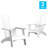 Balasi Modern Dual Slat Back Indoor/Outdoor Adirondack Style Chairs-1935649350