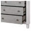 Commode blanche rustique patinée Katia - 6 tiroirs avec glissières en métal
