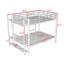 Lit superposé double en métal avec tablettes et lumière DEL-809319061