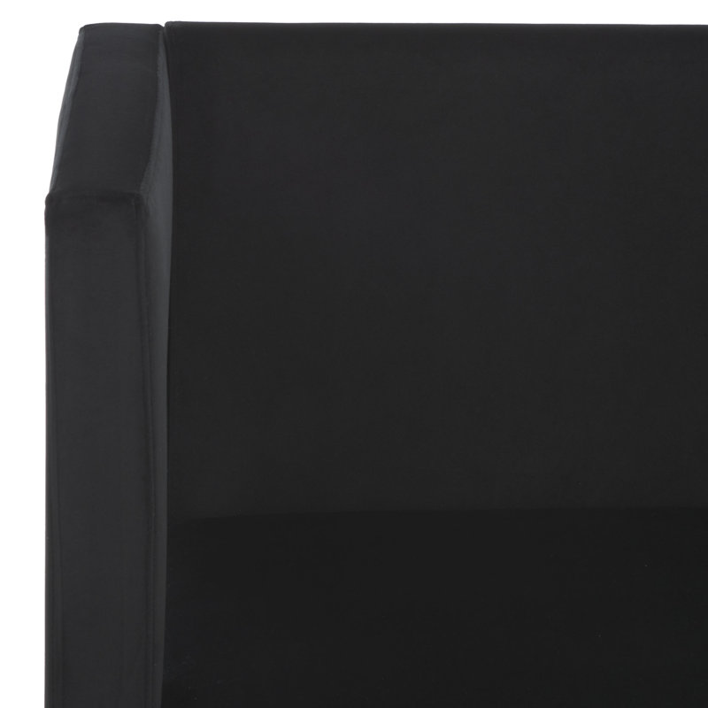 Fauteuil en velours 26 po Shikha, Noir