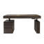 Bureau debout italien de luxe italien minimaliste, noir et brun, hauteur réglable avec rangement pour armoire et prise de courant intégrée, table d'étude pour bureau à domicile-982447606-982447496