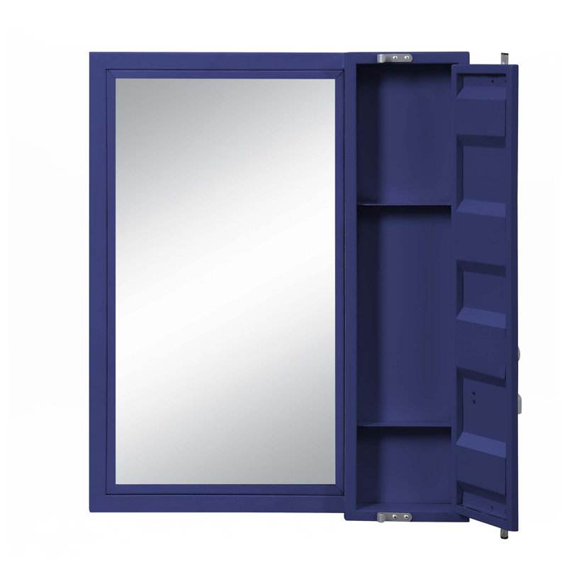 Miroir de salle de bain, Bleu