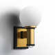 2 Light Glass Dimmable LED Armed Sconce