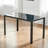 Reiner Glass Top Metal Base Dining Table-261986660