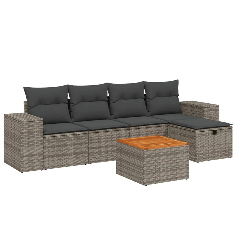 Ensemble de canapé de jardin Vidaxl gris