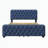 Upholstered Linen Bed with Drawers