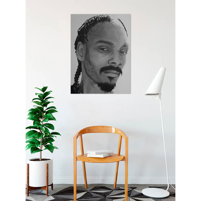 «Snoop Dogg» par Ed Capeau - reproduction d'art, H 32 po x l 24 po x P 0,15 po, Toile tendue, Pas de tapis