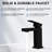 Single Handle Solid Brass Matte Black Hole Bathroom Faucet, Corrosion , Modern Design, Non - Splashing Water, Passed & Requirements Finish, Setup, Brass, Soft Water Stream, 500,000 Time Use Ceramic