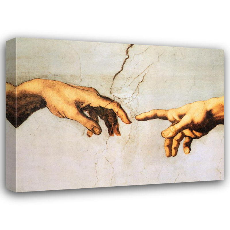 La création d'Adam (détail), H 13 po x l 18 po