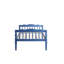 Lit superposé simple bleu foncé - conception, configuration convertible, structure à lattes, échelles ascendantes avant droite, barrière de sécurité sécurisée, capacité de sécurité de 330 lb,