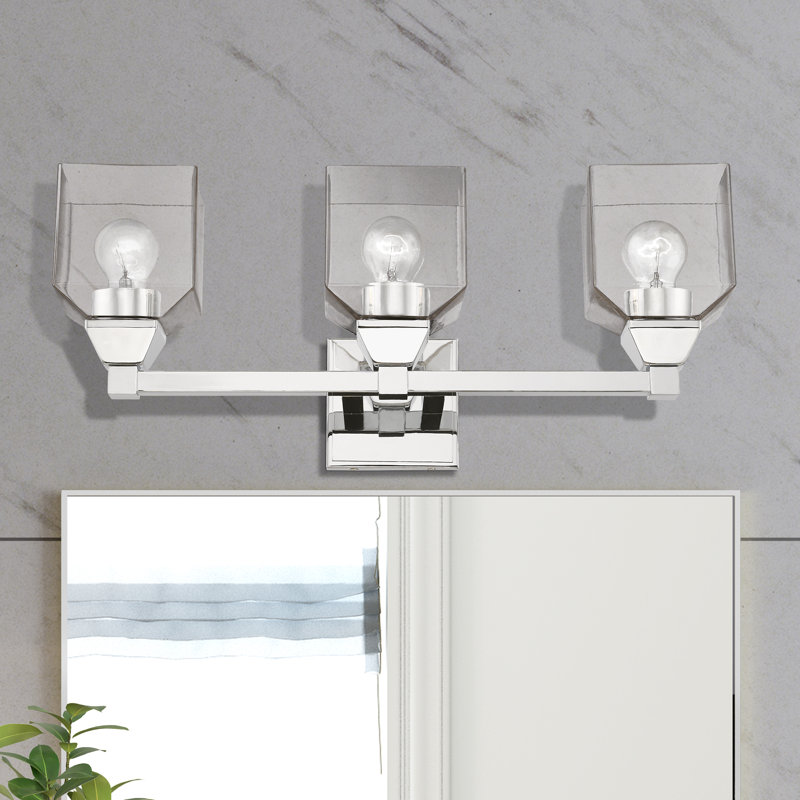 Éclairage de salle de bain à intensité variable 3 lumières Ashanni, Chrome poli
