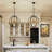 Artistic 6-Light Sputnik Sphere Chandelier, Dimmable Ceiling Fixture with Geometric Design for Dining Room, Living Room & Entryway