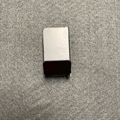 (Paquet de 5) Poignée de porte en verre à gauche plate noire
