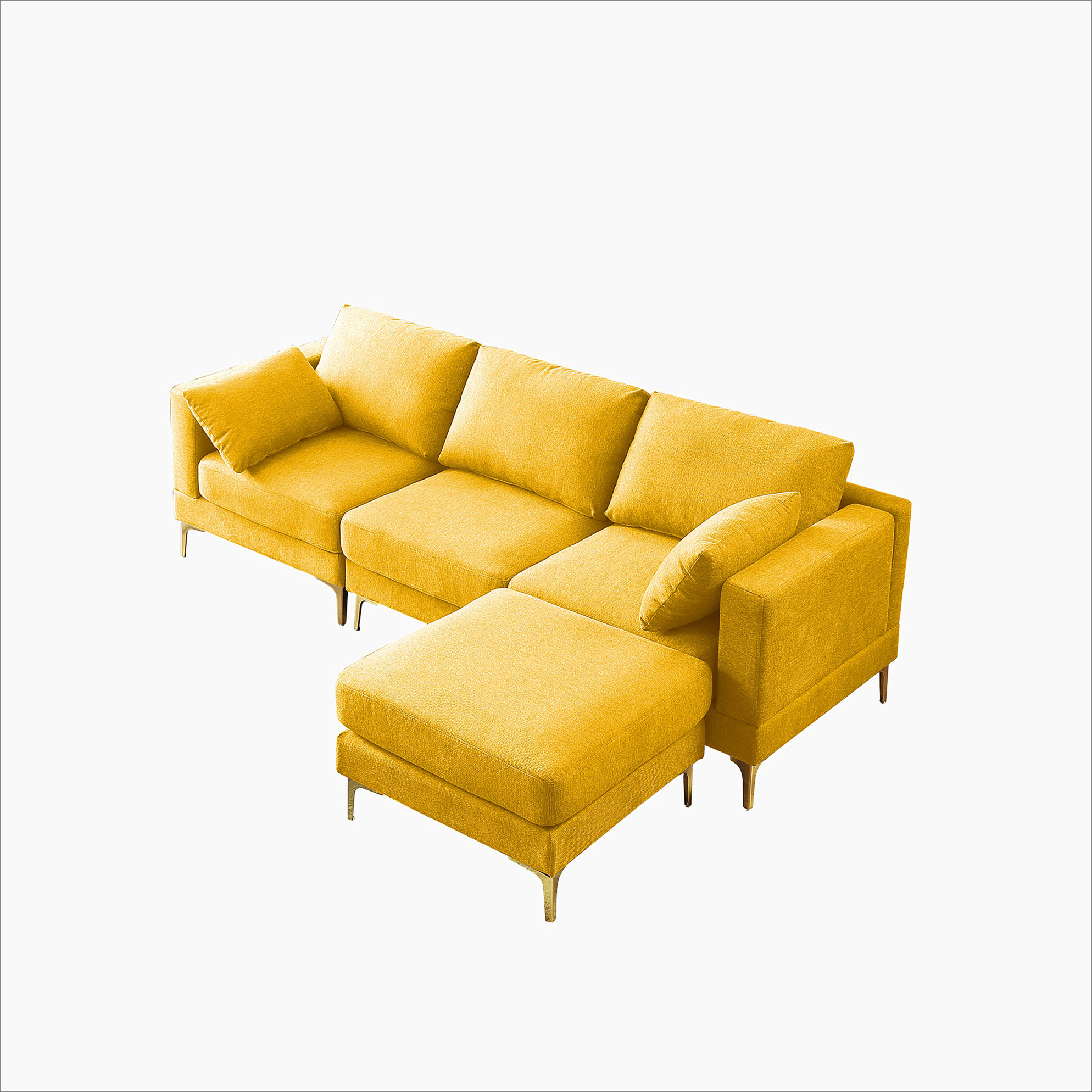 Latitude Run® Living Room Furniture Modern Leisure L Shape Couch Fabric ...