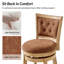 Darmani Swivel Upholstered Counter Stool with Solid Wood Frame-1518588481