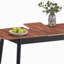 Table de salle à manger à finition naturelle et noire (rallonge Bufferfly)