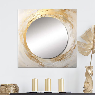 Tiphaine Soft Wave Vortex I - art abstrait miroir carré de salon mural
