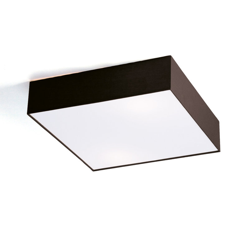Erman Fabric Flush Mount, Black