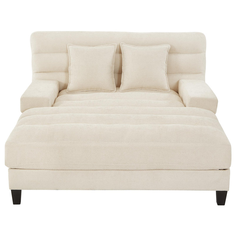 Canapé-lit en chenille, Beige