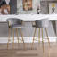 Ensemble de 2 tabourets de bar en velours de 30 pouces avec repose-pieds chromé et pieds dorés-470443621-470443631