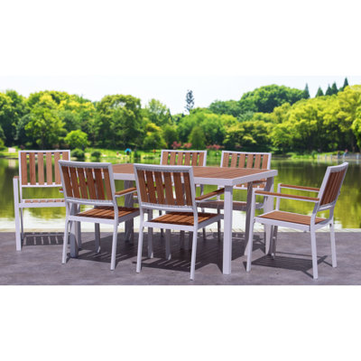 Ensemble de salle à manger rectangulaire pour 6 personnes 60,24 po Selbin