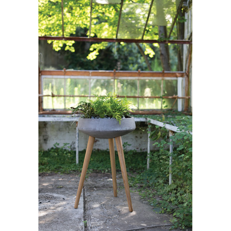Pot à fleurs en béton Hedvige, H 33 po x l 21,5 po x P 21,5 po