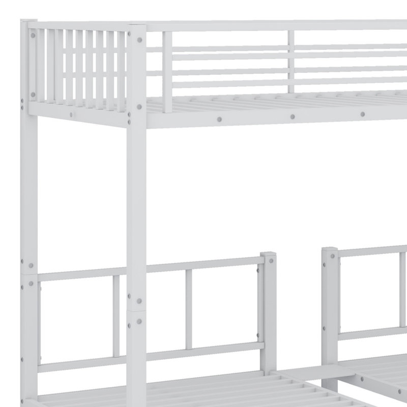 Metal Triple Bunk Bed, White