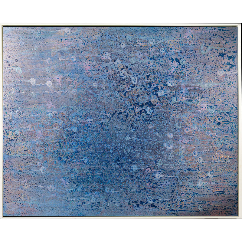 Monet With Glasses Painting, 48" H x 60" W, White Framed