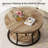 Round Coffee Table With Storage, 2-Tier Cocktail Table-970844197