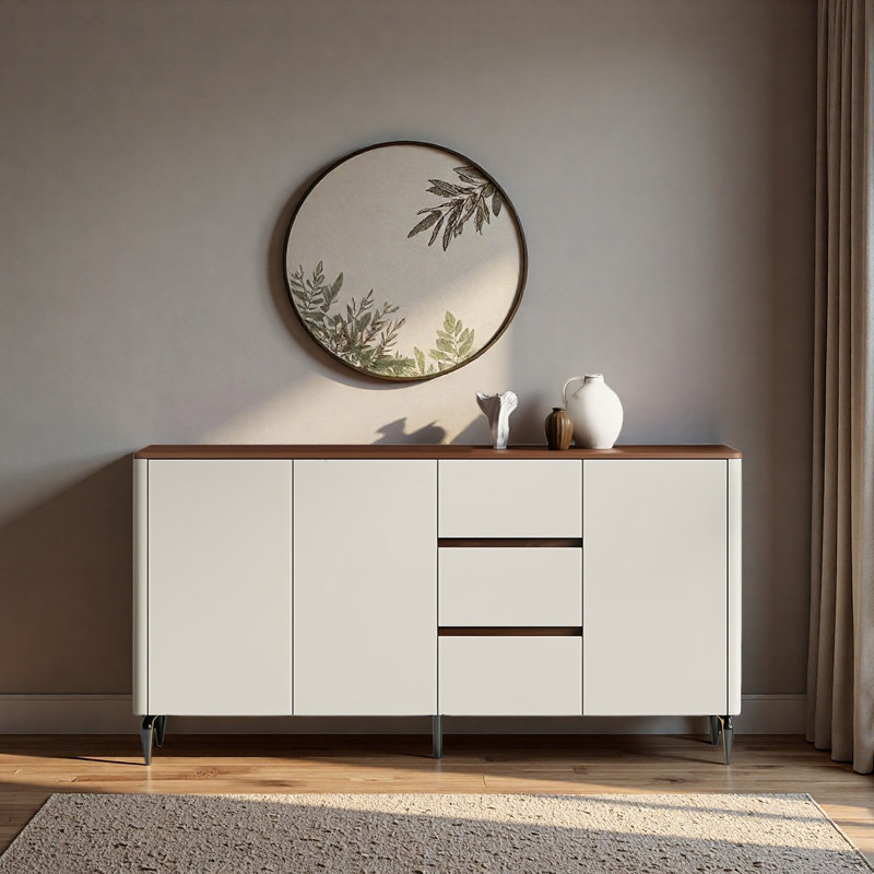 Buffet de rangement moderne de style minimaliste, H 35,43 po x l 62,2 po x P 15,74 po