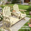 Banc de jardin en bois à haut dossier et banc de patio 2 places