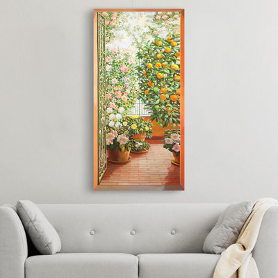 Door To The Flowery Terrace by Andrea Del Missier - Wrapped Canvas Print