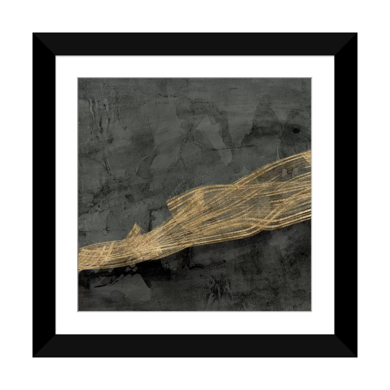 « tissé matrix iv », impression sur toile, H 16 po x l 16 po x P 1 po, Papier d'art encadré noir, Blanc