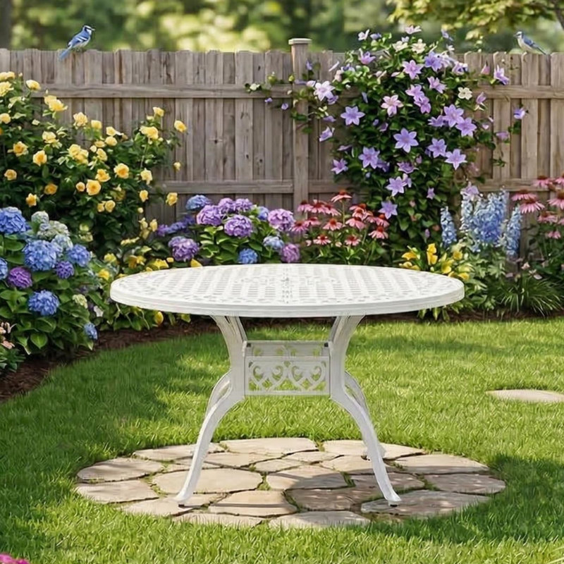 Table de salle à manger Aveah, Blanc