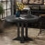 Table de salle à manger ronde extensible de style campagnard pour cuisine ou salle à manger (noire)-249157910