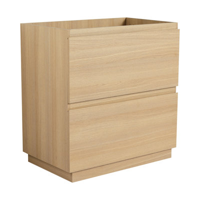 Meuble-lavabo 30 po sans lavabo - Armoire encastrée moderne à double tiroir autoportante pour le bois d'ingénierie dans un évier en chêne, chêne, tiroir, autoportante, bois, design tendance