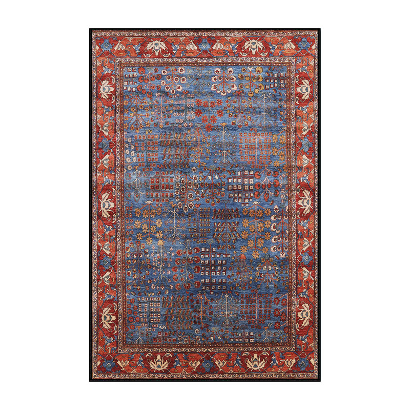 Tapis rouge / bleu Route, Rectangle 7 pi x 10 pi