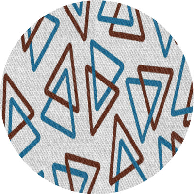 Tapis gris motif/mauve/bleu