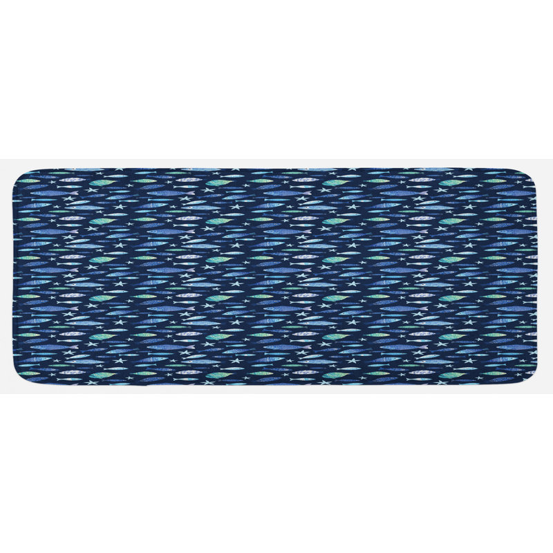 Coastal Mixed Synthetic Kitchen Mat