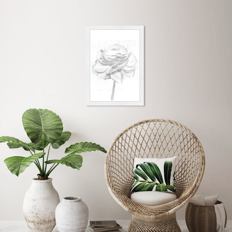 Impression sur papier blanc moderne floral et botanique