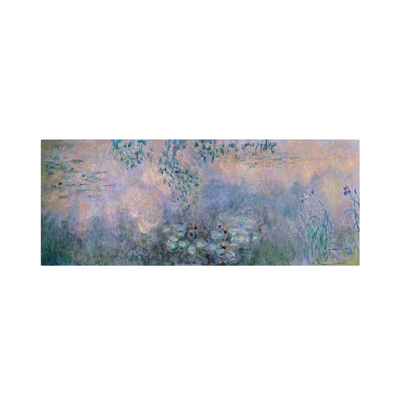 "les nymphéas 1914-22" par claude monet, reproduction d’art sur toile tendue, H 16 po x l 47 po x P 2 po