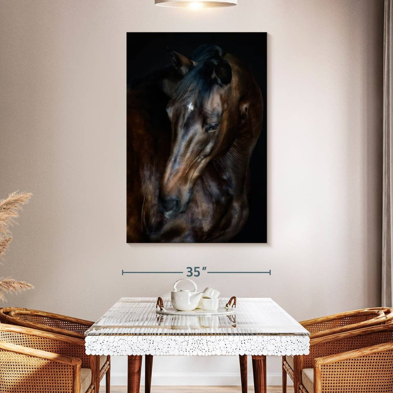 Brampt chevaux ensoleillés I, H 51 po x l 34 po