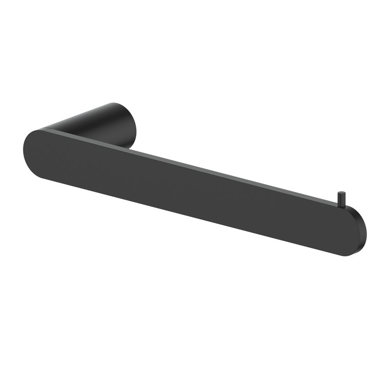 Crystal Bay 9.6" Wall Mounted Towel Bar, Matte Black