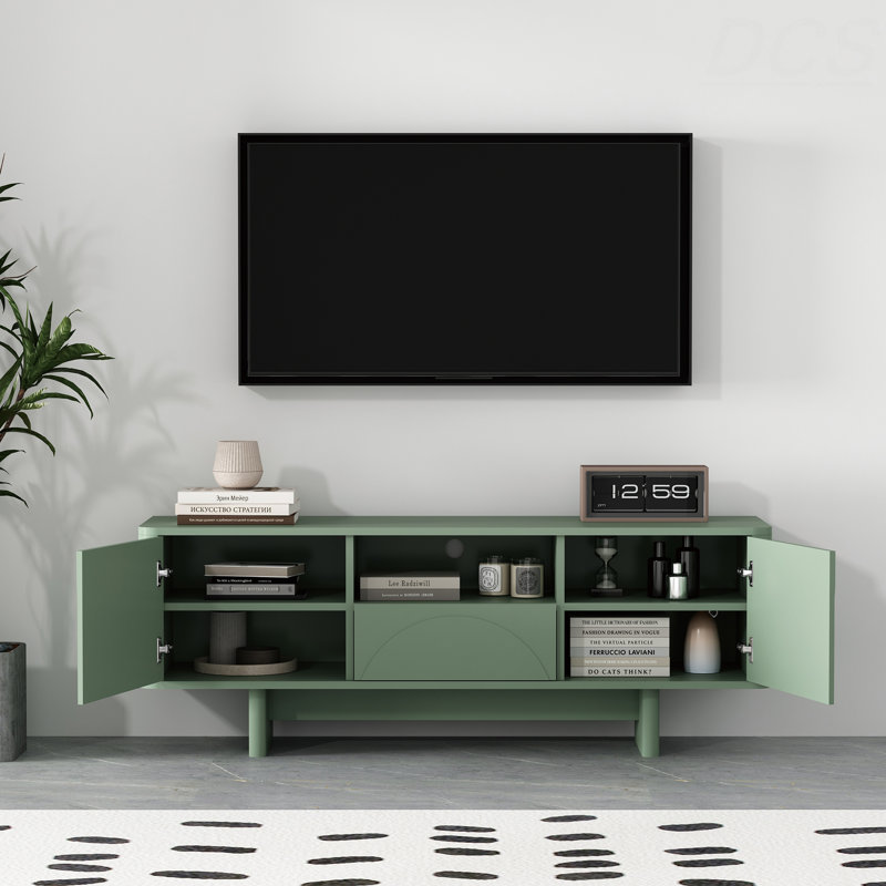 Meuble télé moderne pour le salon, meuble télé, Vert sauge