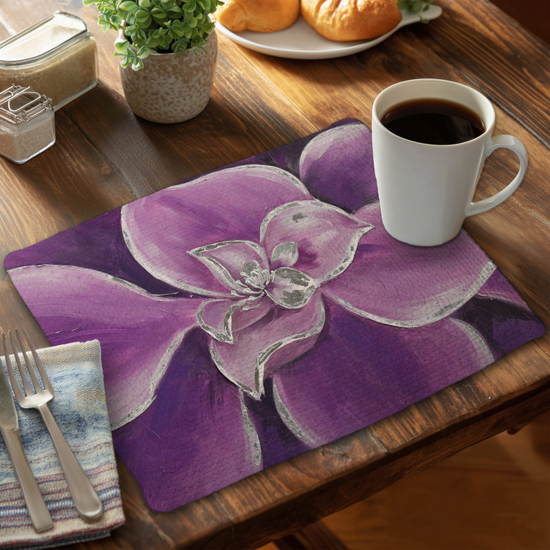 Botanical Purple Braided Polyester Placemat | Home Decor