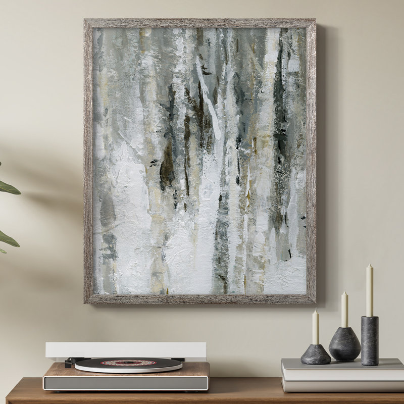 «Snowy Birch I», reproduction encadrée - bois massif, H 21 po x l 17 po