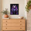 Goat Holding a Bouquet of Flowers Black Framed Canvas Wall Art-810805416