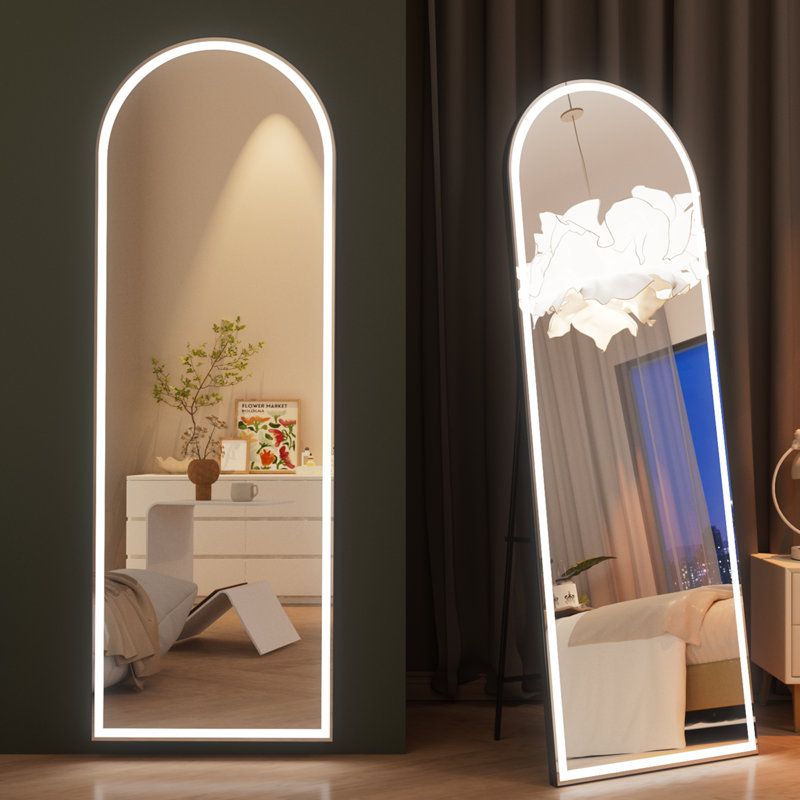 Dimmable LED Full Length Mirror with Lights, 71" x 24"